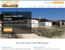 Tablet Screenshot of canyonlakeselfstorage.com